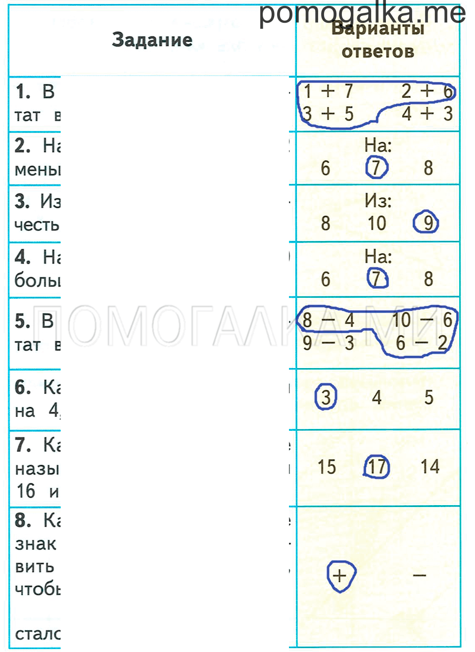 Часть 2. Страница 108. Проверим себя. Тест 1 — решение 1
