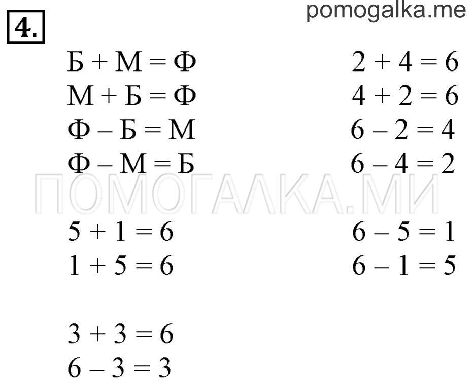 Часть 1. Урок 34. Числа 1 – 6. Задача №4 — решение 1