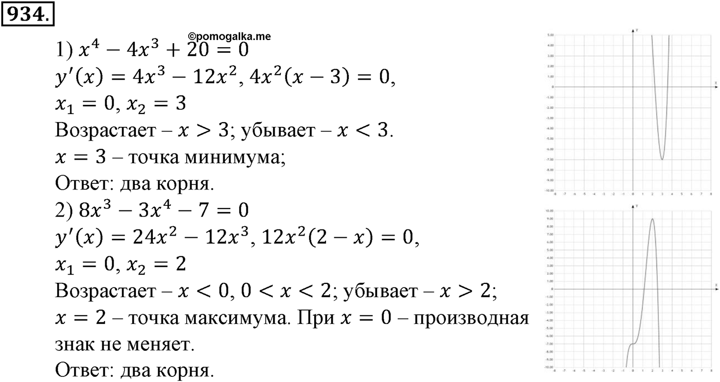Глава IX. Применение производной к исследованию функций. Номер №934 — решение 1
