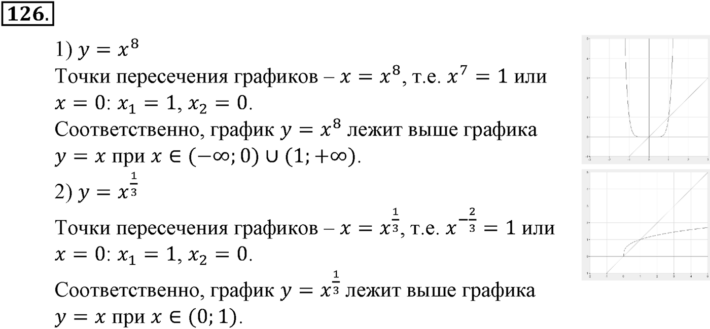 Глава II. Степенная функции. Номер №126 — решение 1