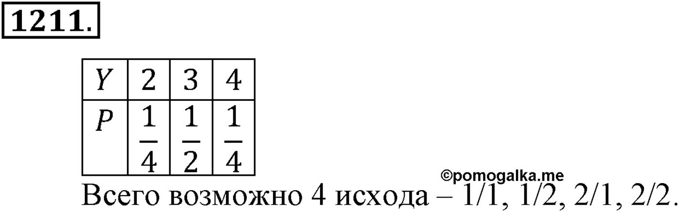 Глава XIII. Статистика. Номер №1211 — решение 1
