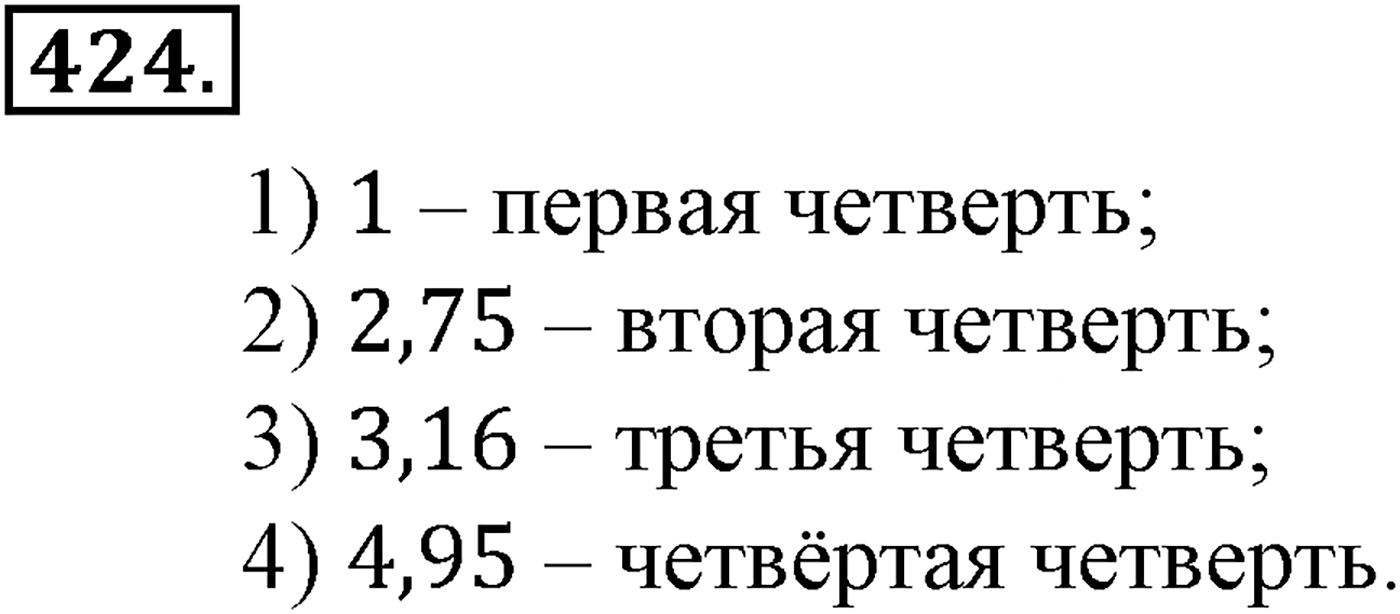Глава V. Тригонометрические формулы. Номер №424 — решение 1