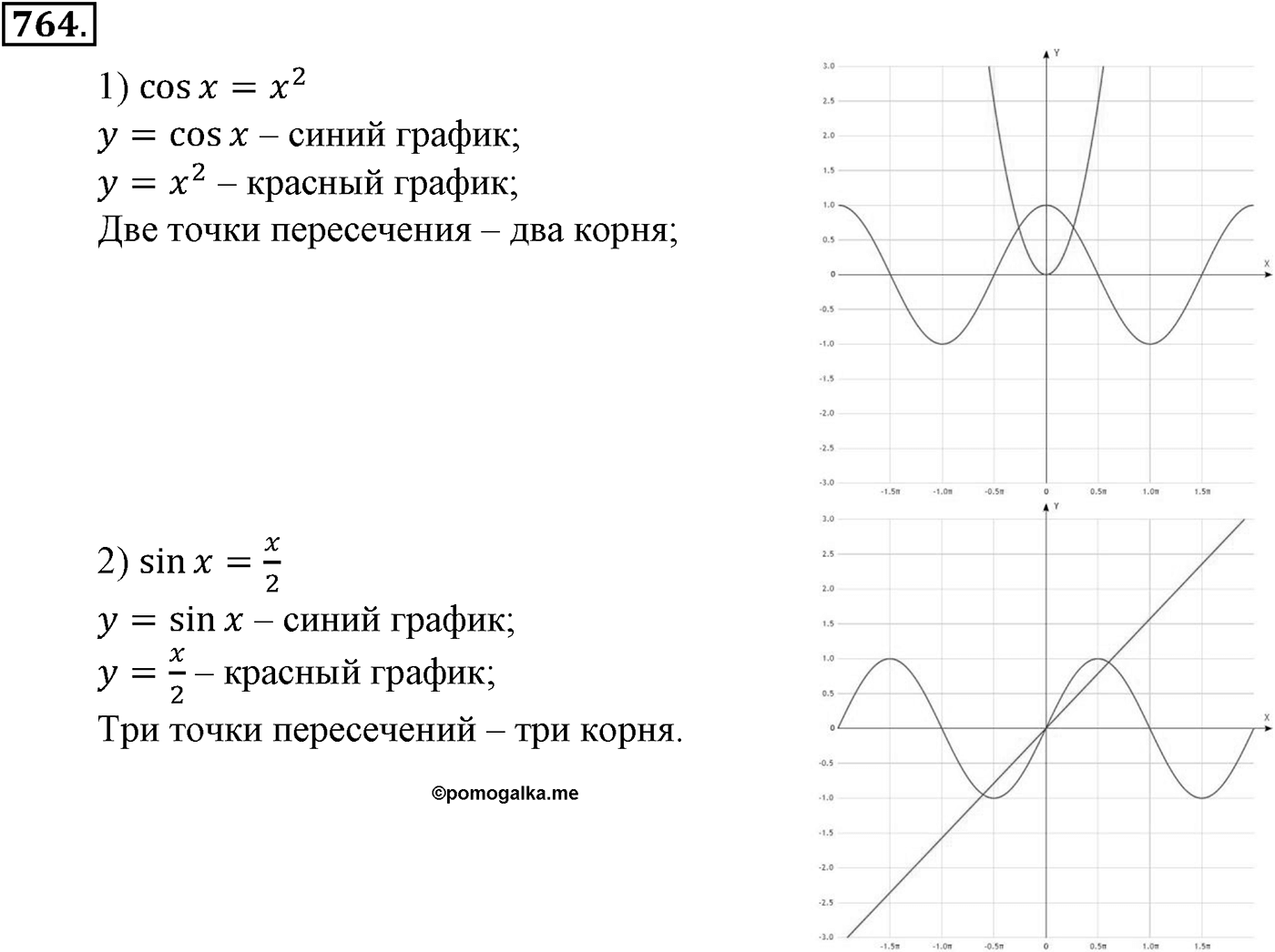 Глава VII. Тригонометрические функции. Номер №764 — решение 1