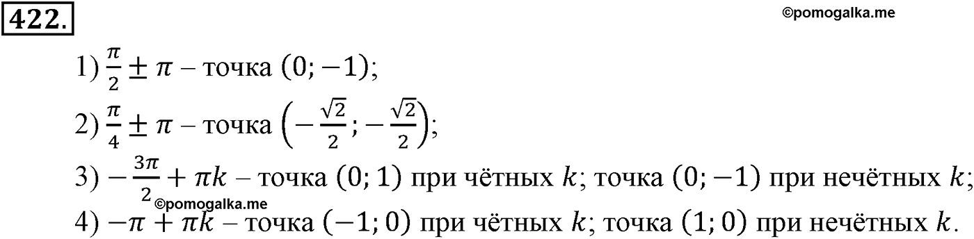Глава V. Тригонометрические формулы. Номер №422 — решение 1
