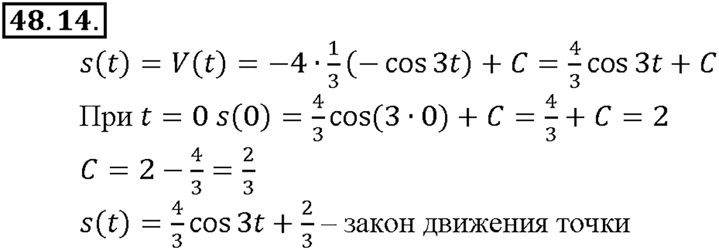 Глава 8. Первообразная и интеграл. §48. Первообразная. Номер №48.14 — решение 1