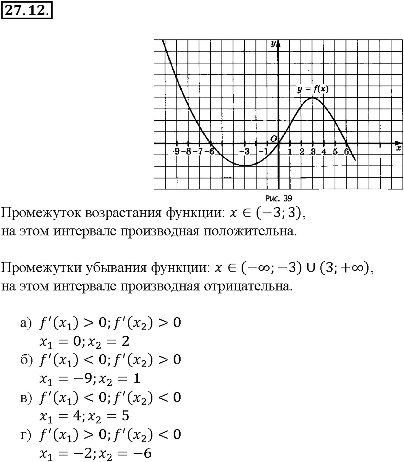 Глава 5. Производная. §27. Определение производной. Номер №27.12 — решение 1