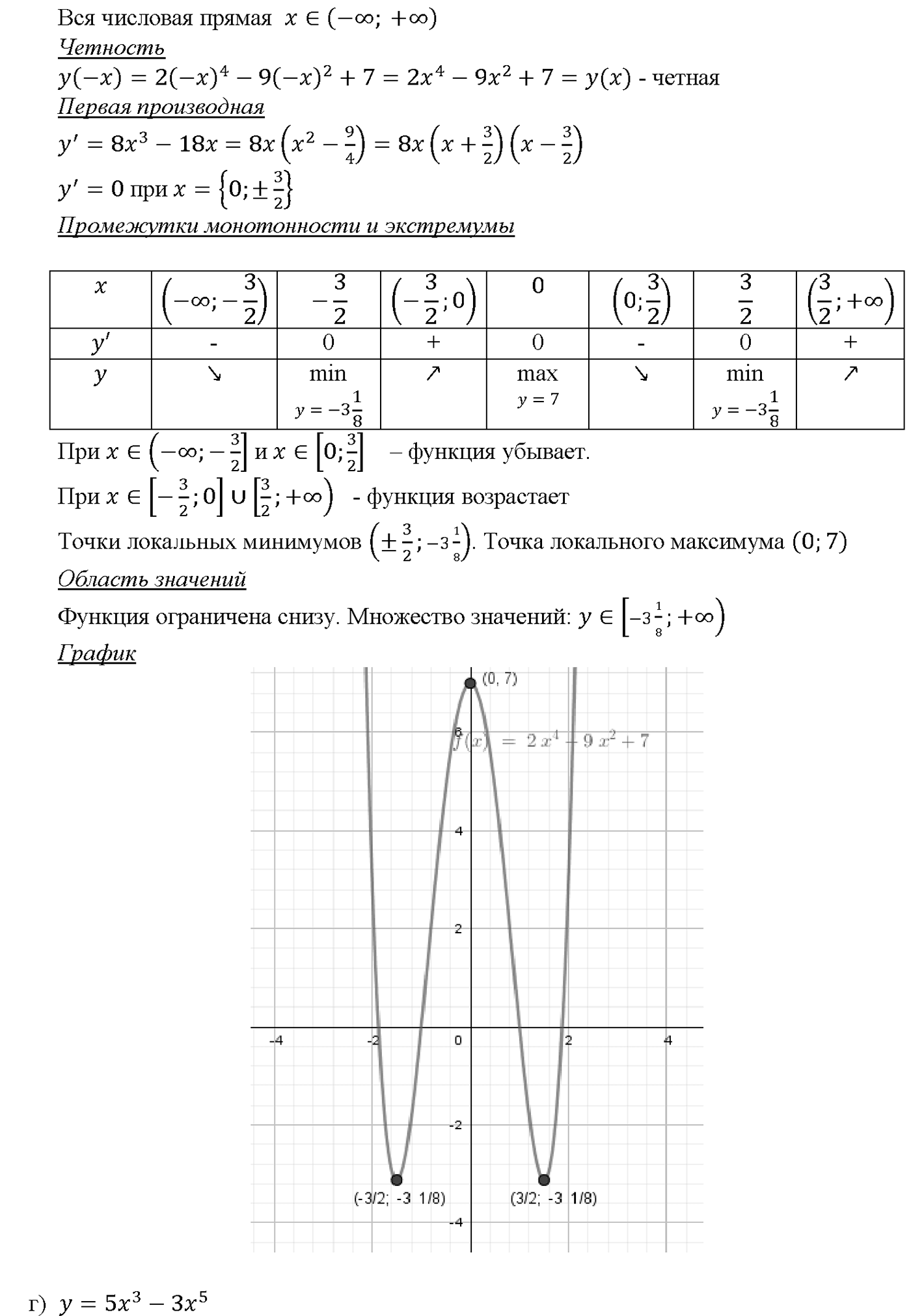 Глава 5. Производная. §31. Построение графиков функций. Номер №31.7 — решение 3