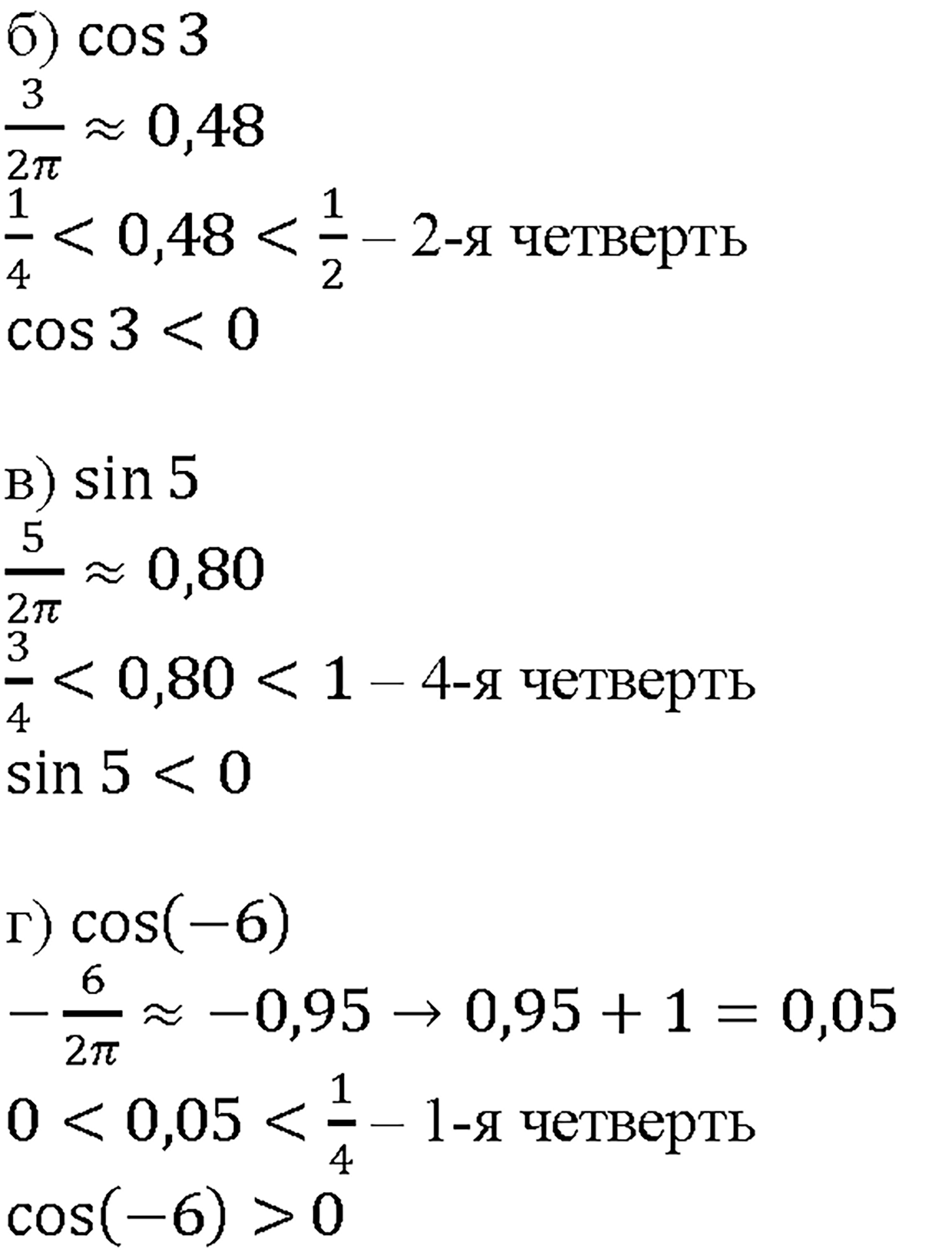 Глава 2. Тригонометрические функции. §6. Синус и косинус. Тангенс и котангенс. Номер №6.22 — решение 2