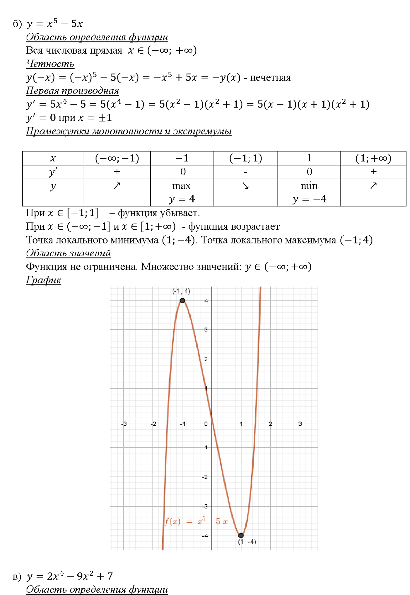 Глава 5. Производная. §31. Построение графиков функций. Номер №31.7 — решение 2
