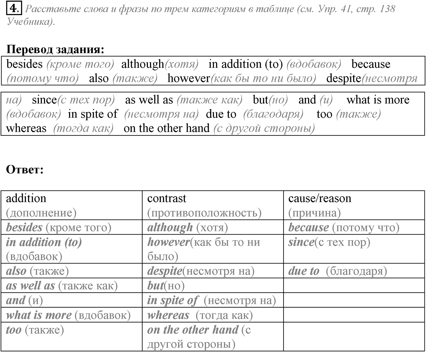 Unit 4. The world of opportunities. Section 2. Задание №4 — решение 1