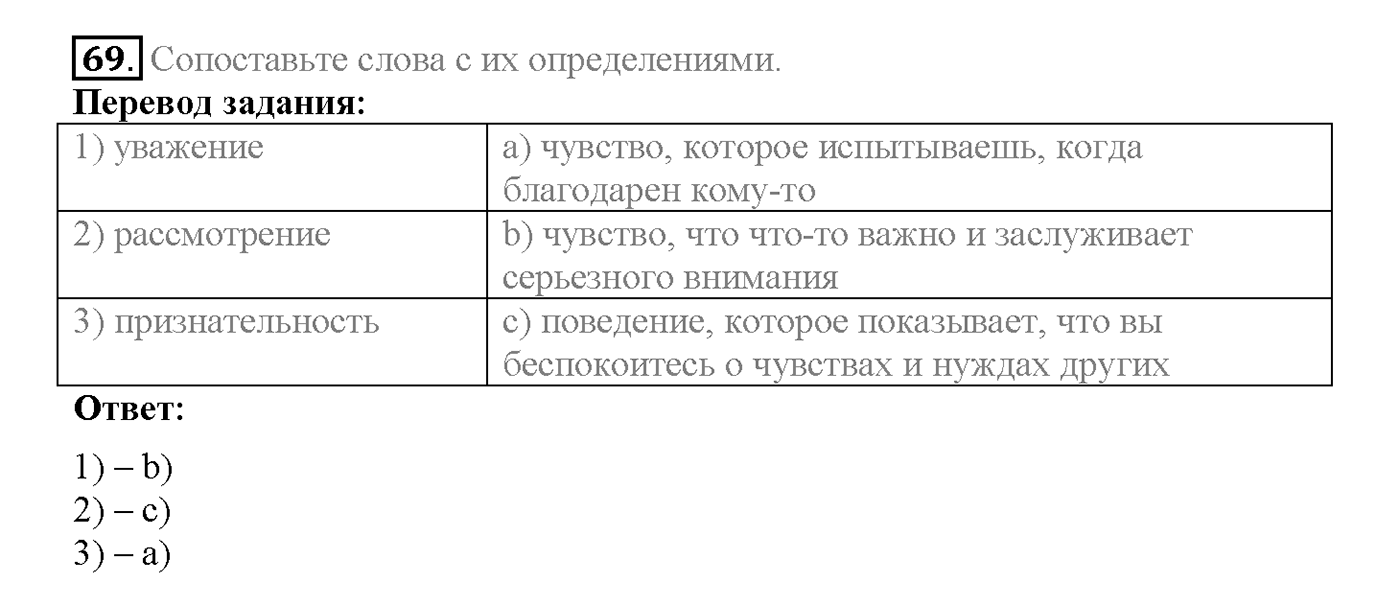 Unit 4. Section 3. Manners make the man. Задание №69 — решение 1