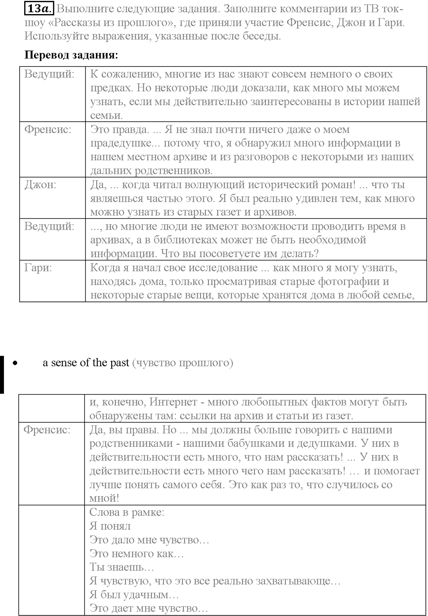 Unit 2. Section 1. Exploring your family. Задание №13 — решение 1