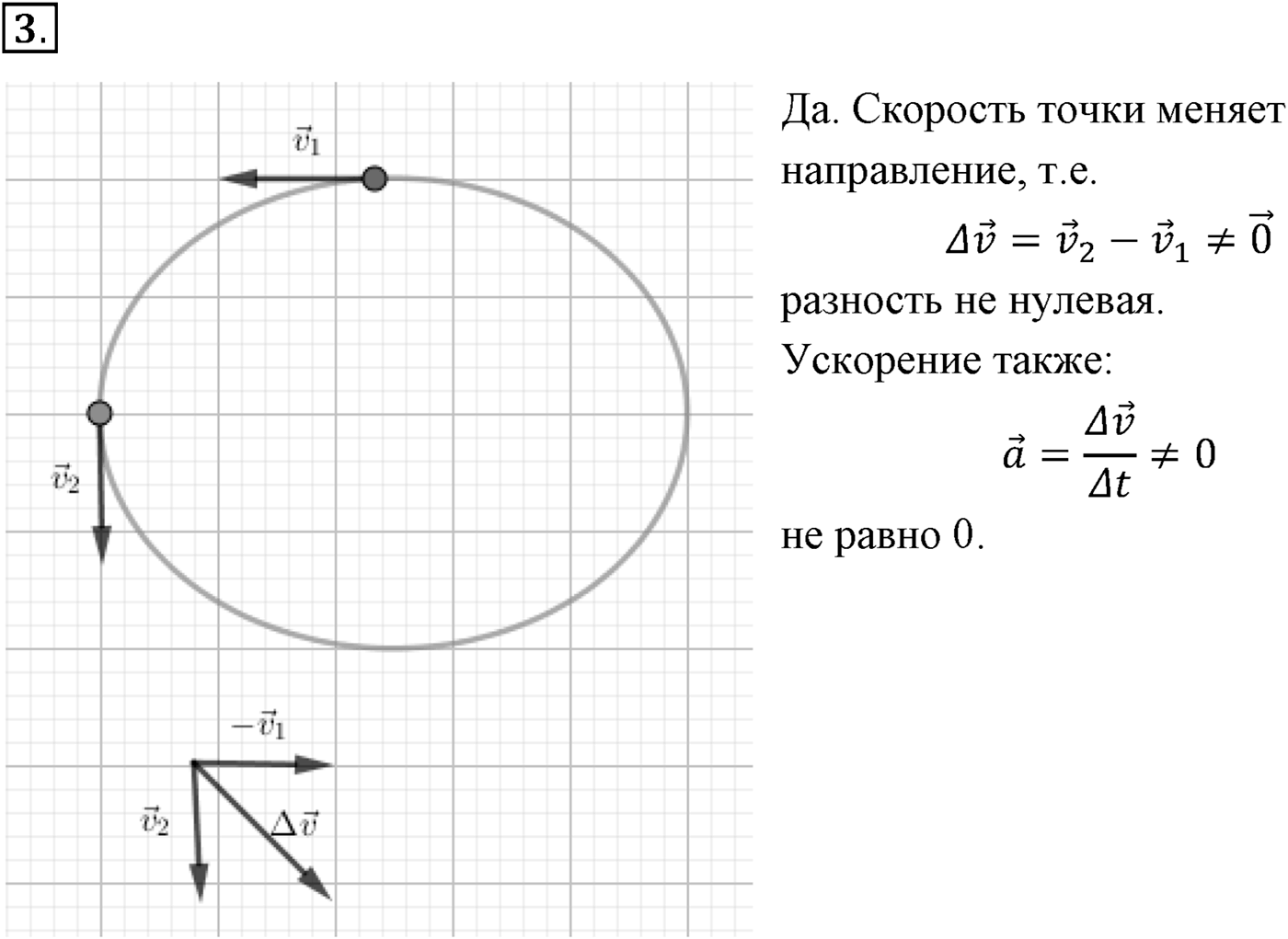 Глава 1. Кинематика точки и твёрдого тела. §9. Ускорение. Параграф №9 вопрос  3 — решение 1