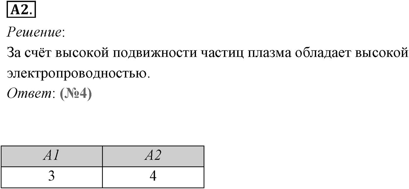 Глава 16. Электрический ток в различных средах. §115. Плазма. Параграф №115 задание ЕГЭ A2 — решение 1