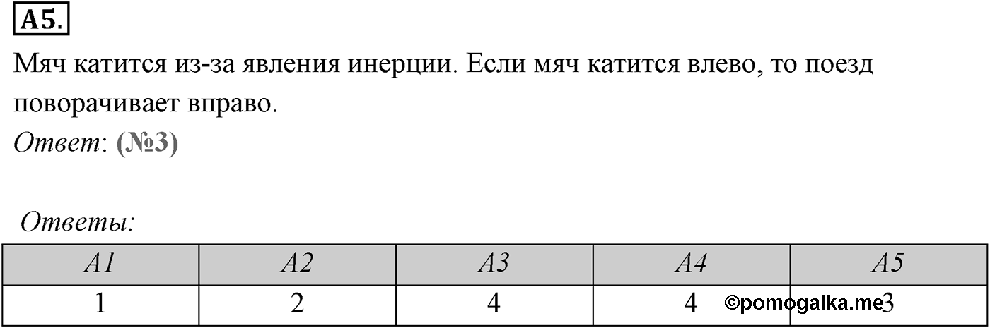 Глава 2. Динамика. Законы механики Ньютона. §20. Первый закон Ньютона. Параграф №20 задание ЕГЭ A5 — решение 1