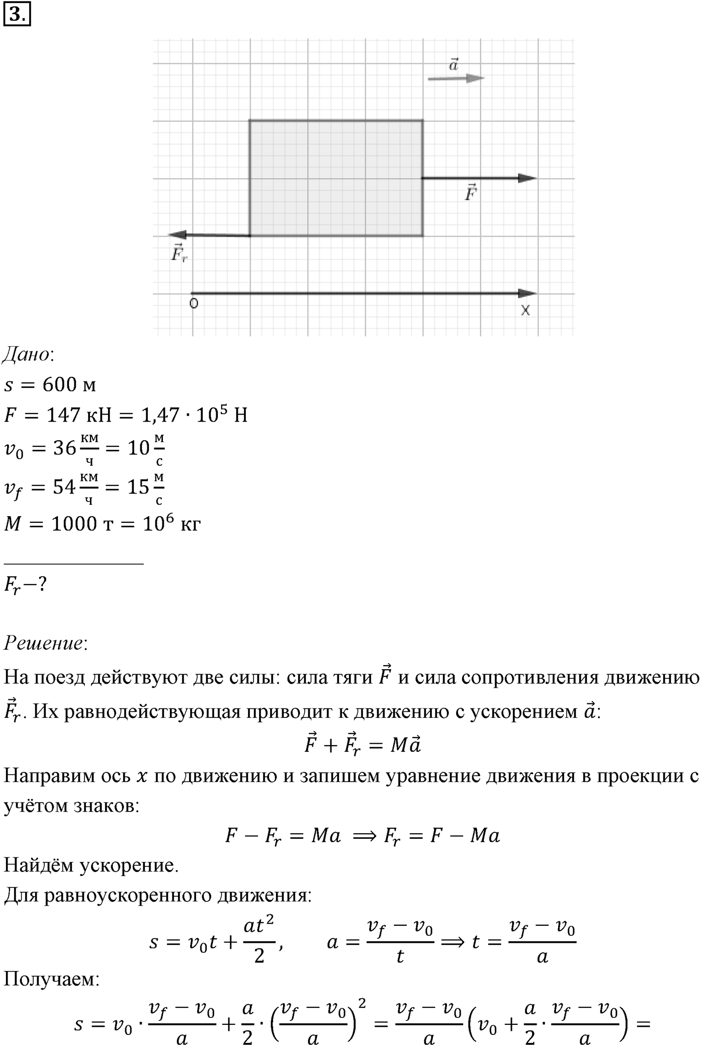Глава 2. Динамика. Законы механики Ньютона. §23. Примеры решения задач по теме «Второй закон Ньютона». Параграф №23 задача для самостоятельного решения 3 — решение 1
