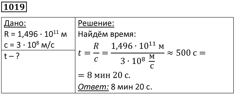 Номер 1019 — решение 1