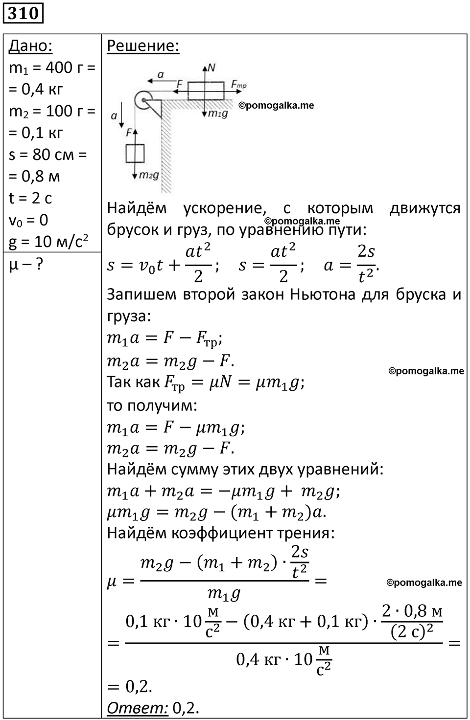 Номер 310 — решение 1