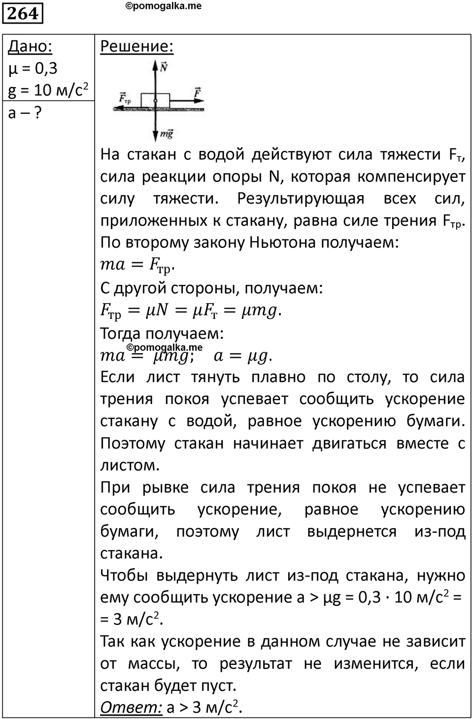 Номер 264 — решение 1