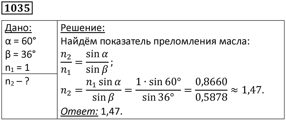 Номер 1035 — решение 1