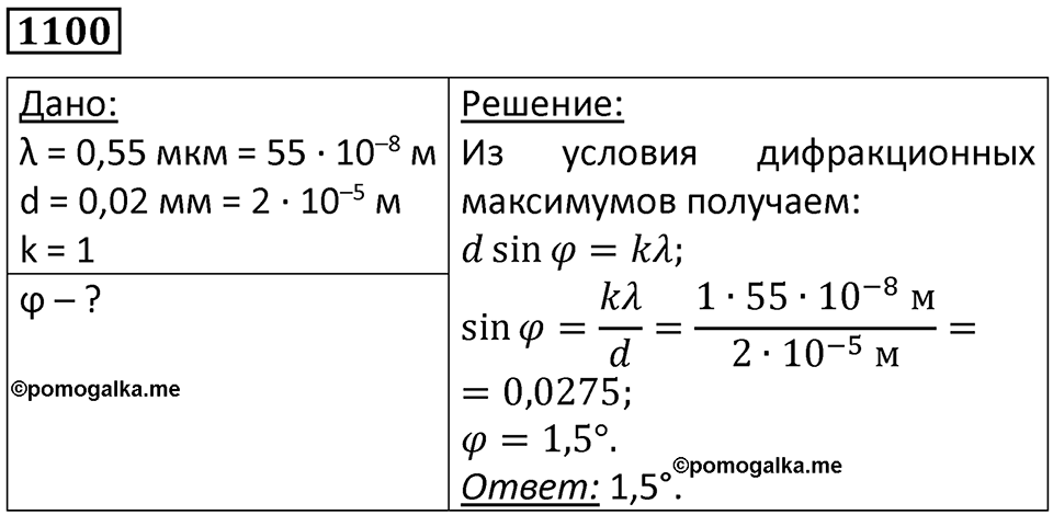 Номер 1100 — решение 1