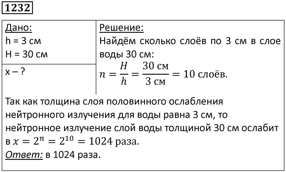 Номер 1232 — решение 1