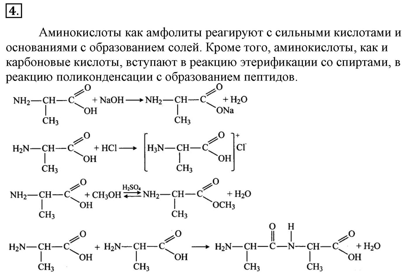 Глава 2. Кислород- и азотсодержащие органические соединения и их природные источники. §17. Аминокислоты. Белки. §17 Задание №4 — решение 1