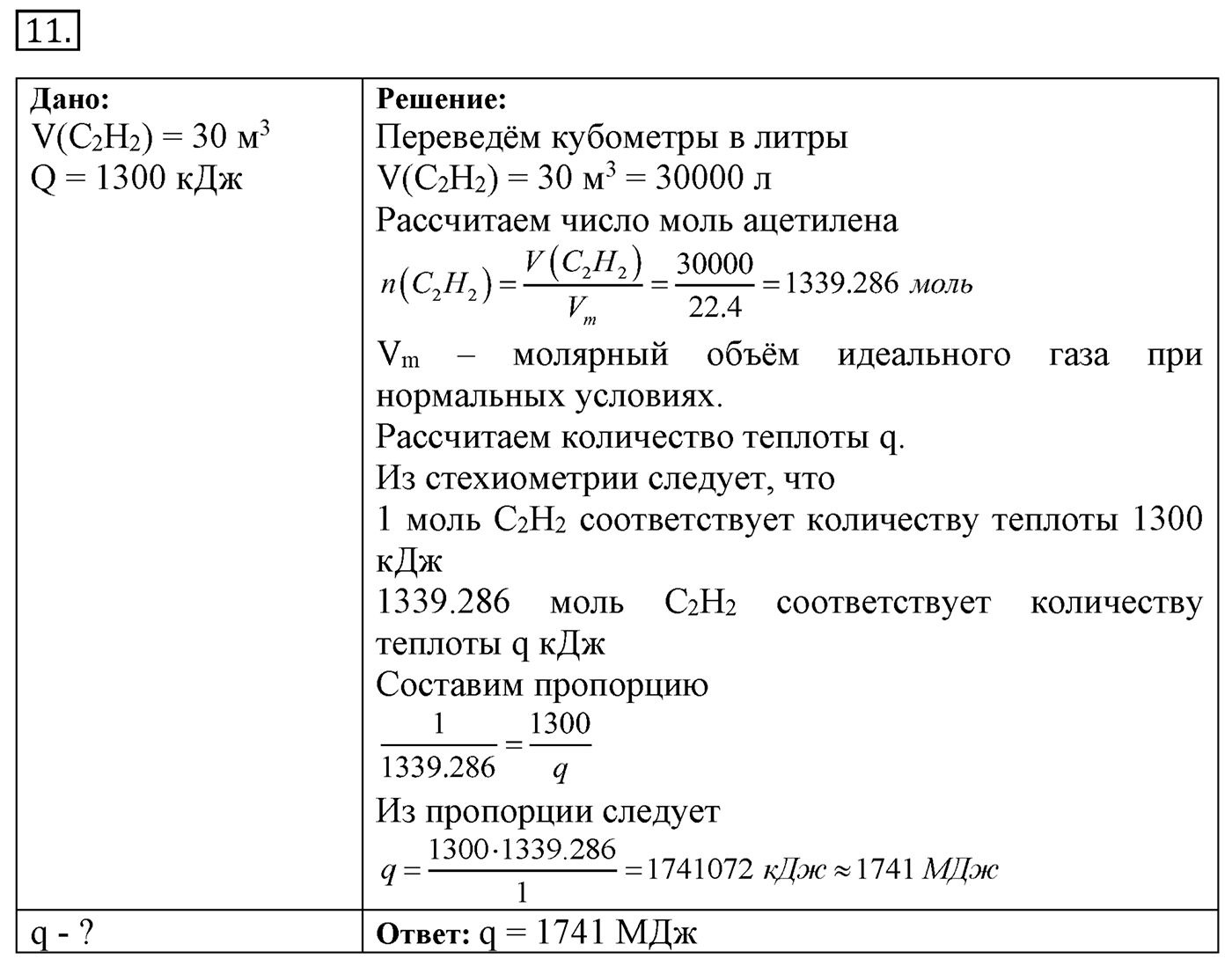Глава 1. Углеводороды и их природные источники. §6. Алкины. Ацетилен. §6 Задание №11 — решение 1