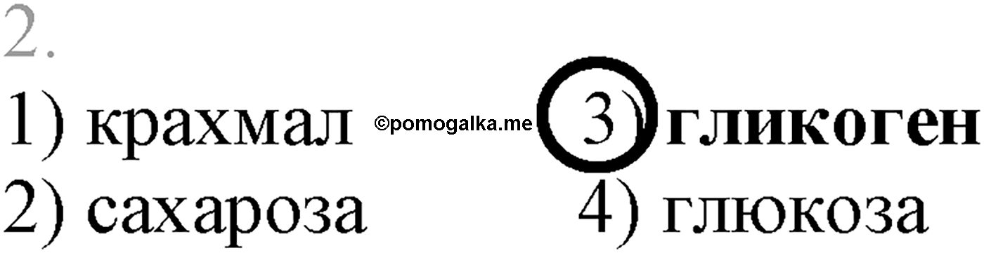 Глава IX. Углеводы. §33. Полисахариды. Крахмал. §33 тест №2 — решение 1