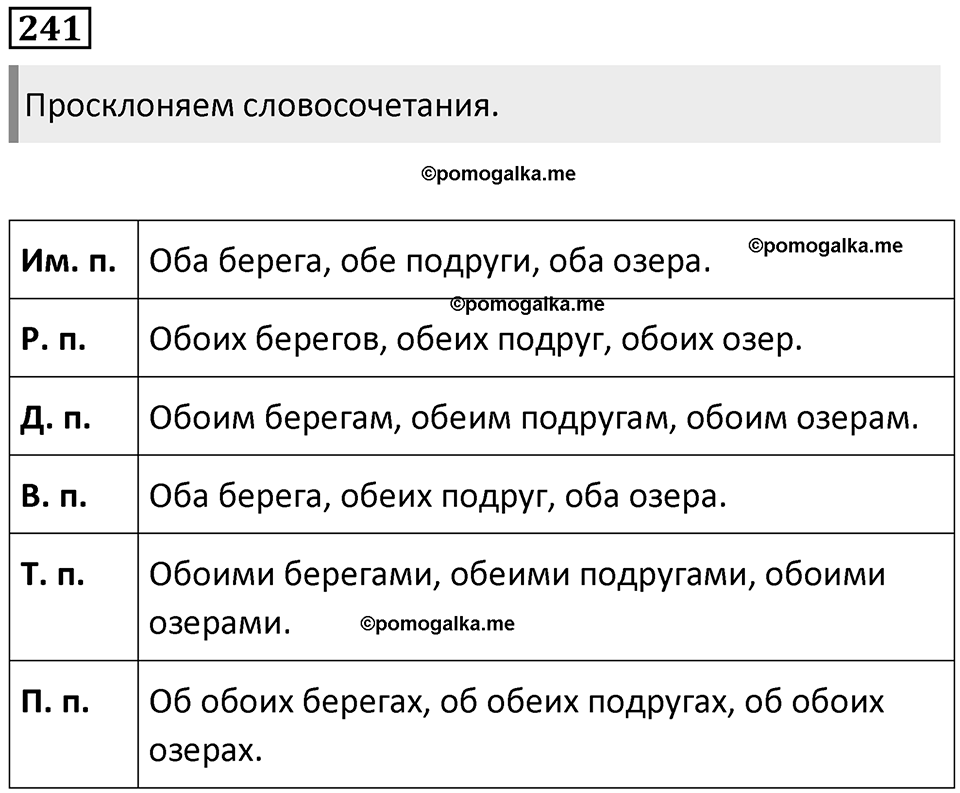 Часть 1 Упражнение 241 — решение 1