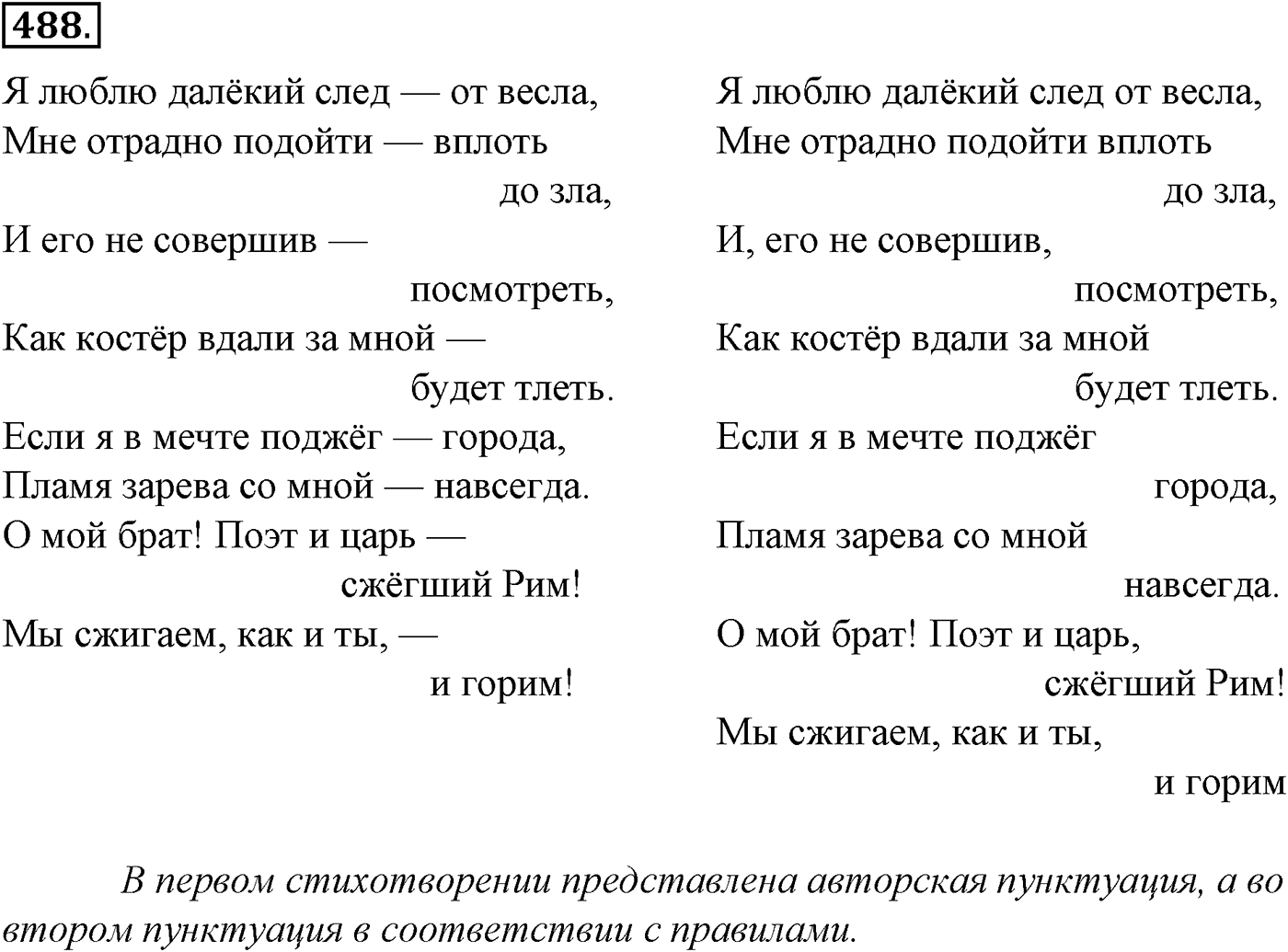 Синтаксис и пунктуация. § 106. Факультативные знаки препинания. Упражнение №488 — решение 1