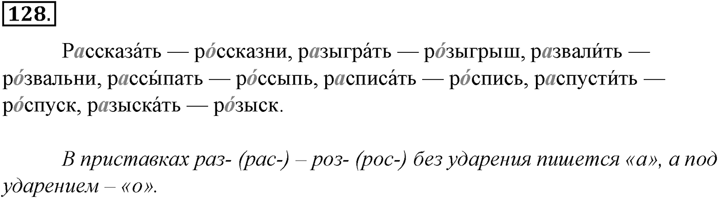 Морфология и орфография. § 25. Правописание двойных согласных. Упражнение №128 — решение 1