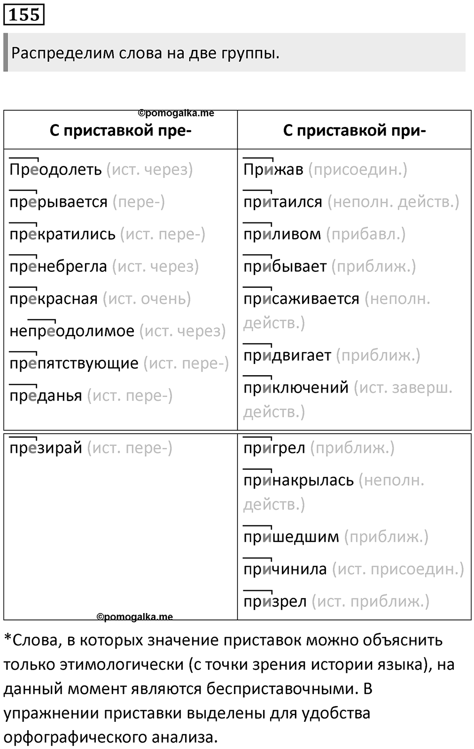 Часть 1 Упражнение 155 — решение 1