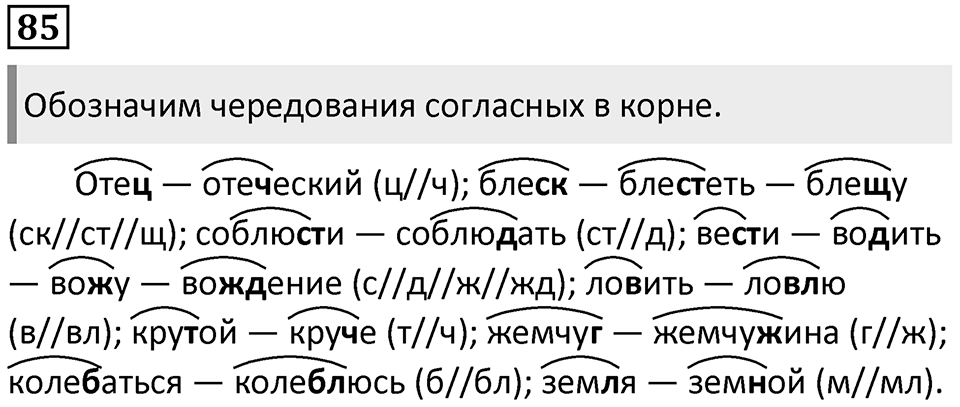 Часть 1 Упражнение 85 — решение 1