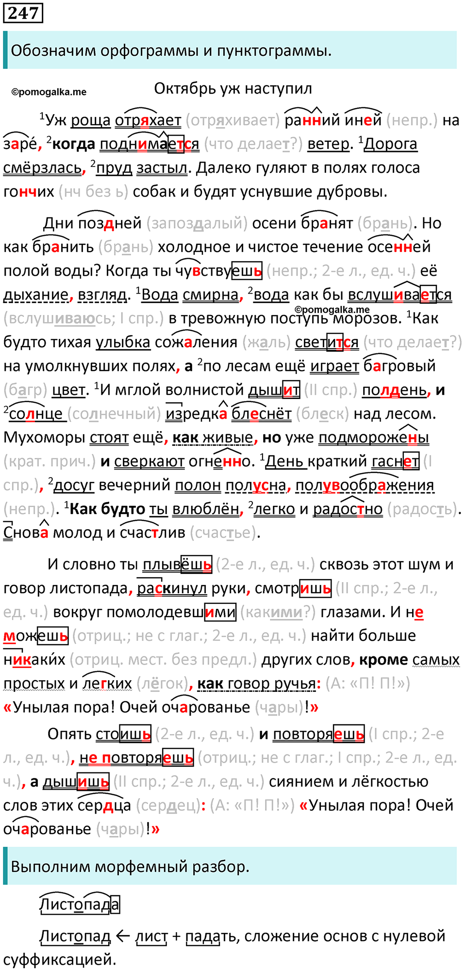 §74. Понятие языковой нормы. Орфоэпические нормы. Упражнение №247 — решение 1