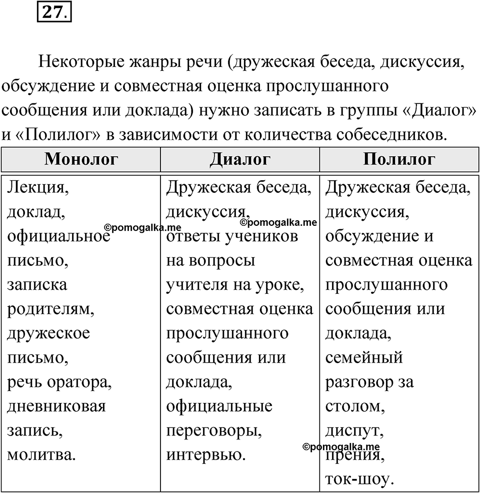 Упражнение 27 — решение 1