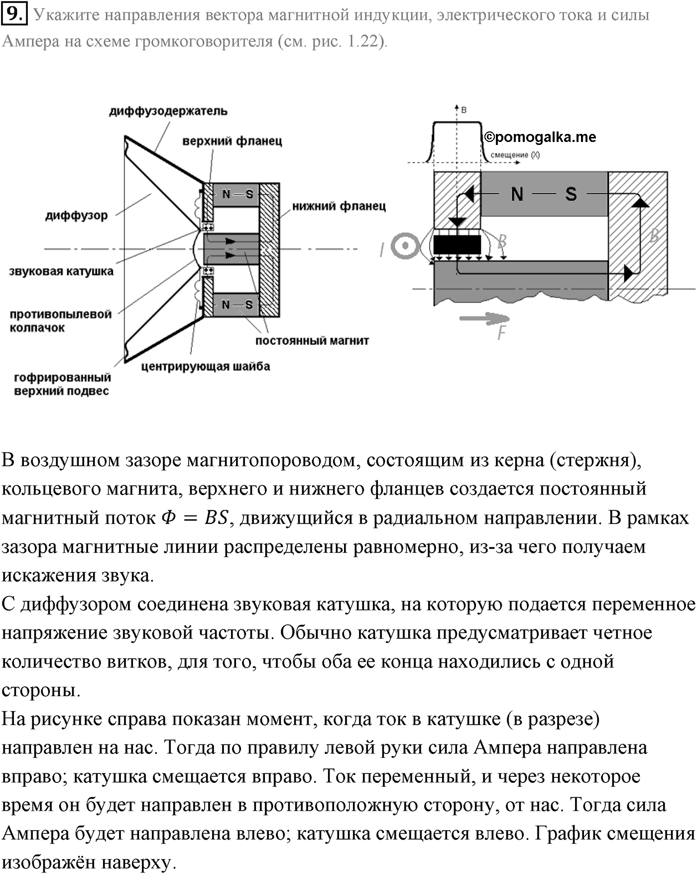 Глава 1. Магнитное поле. §2. Сила Ампера. Параграф 2 вопрос №9 — решение 1