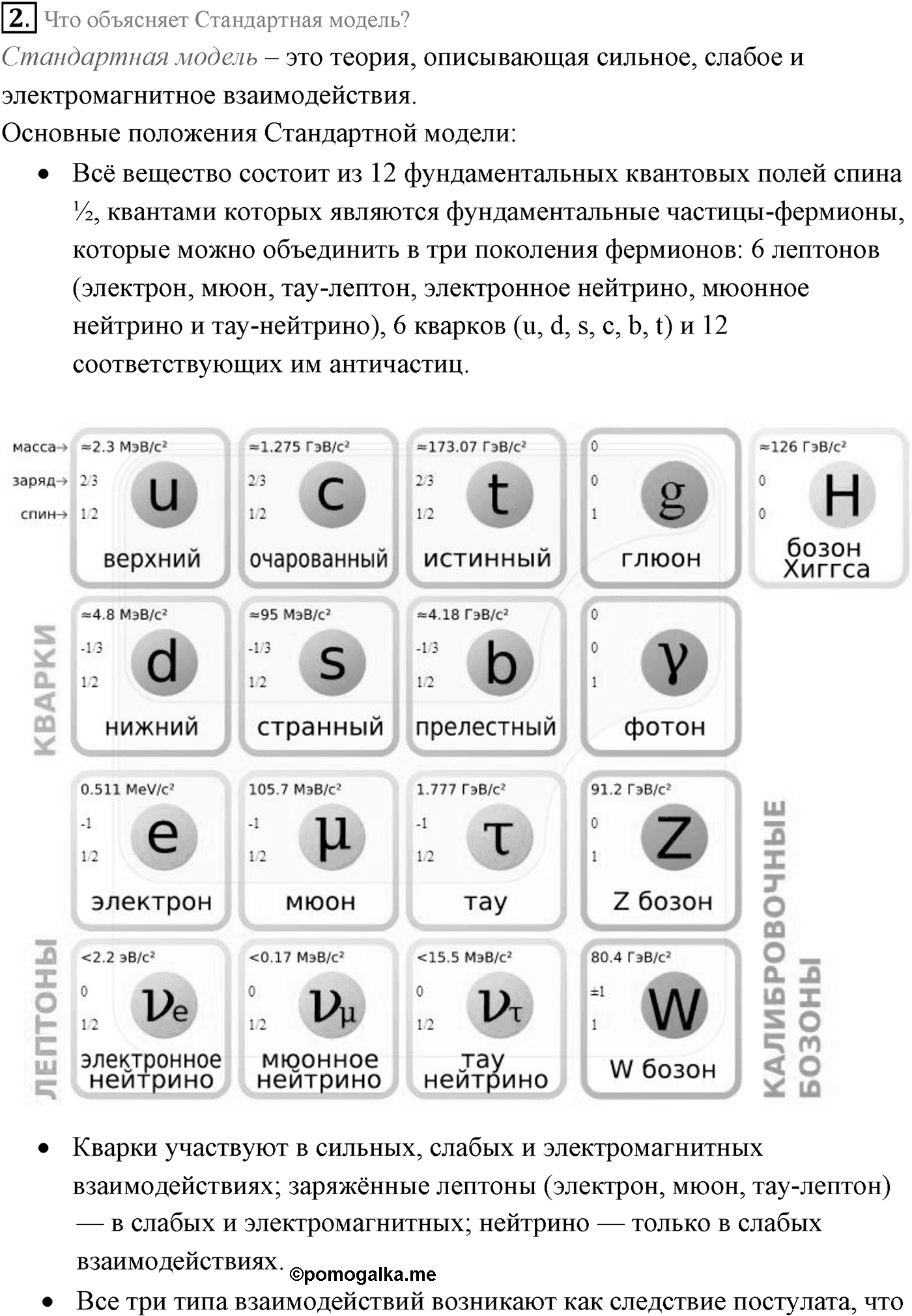 Глава 13. Элементарные частицы. §98. Адроны. Кварки. Параграф 98 вопрос №2 — решение 1
