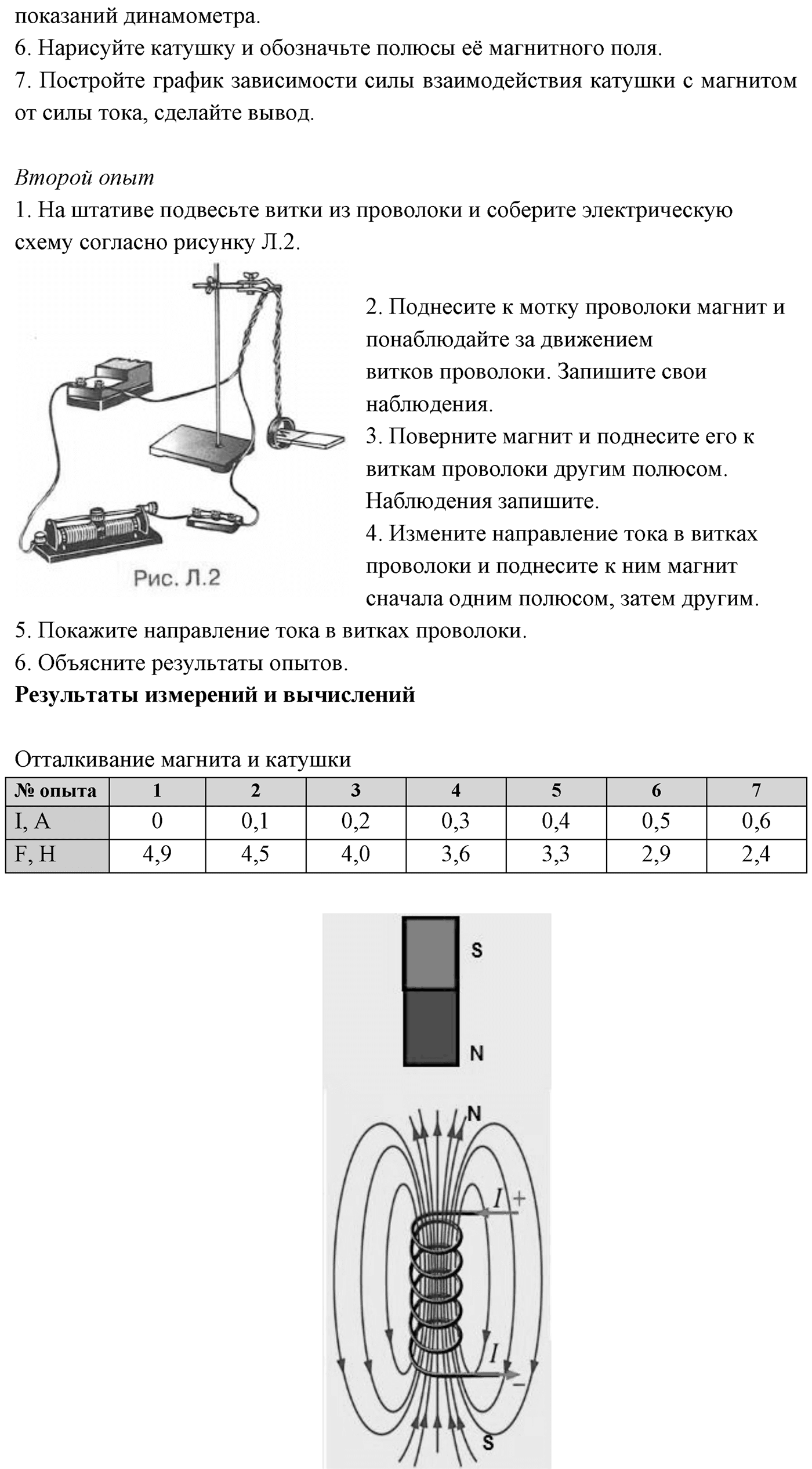 Лабораторные работы. №1. Наблюдение действия магнитного поля на ток. Лабораторная работа №1. Наблюдение действия магнитного поля на ток — решение 2