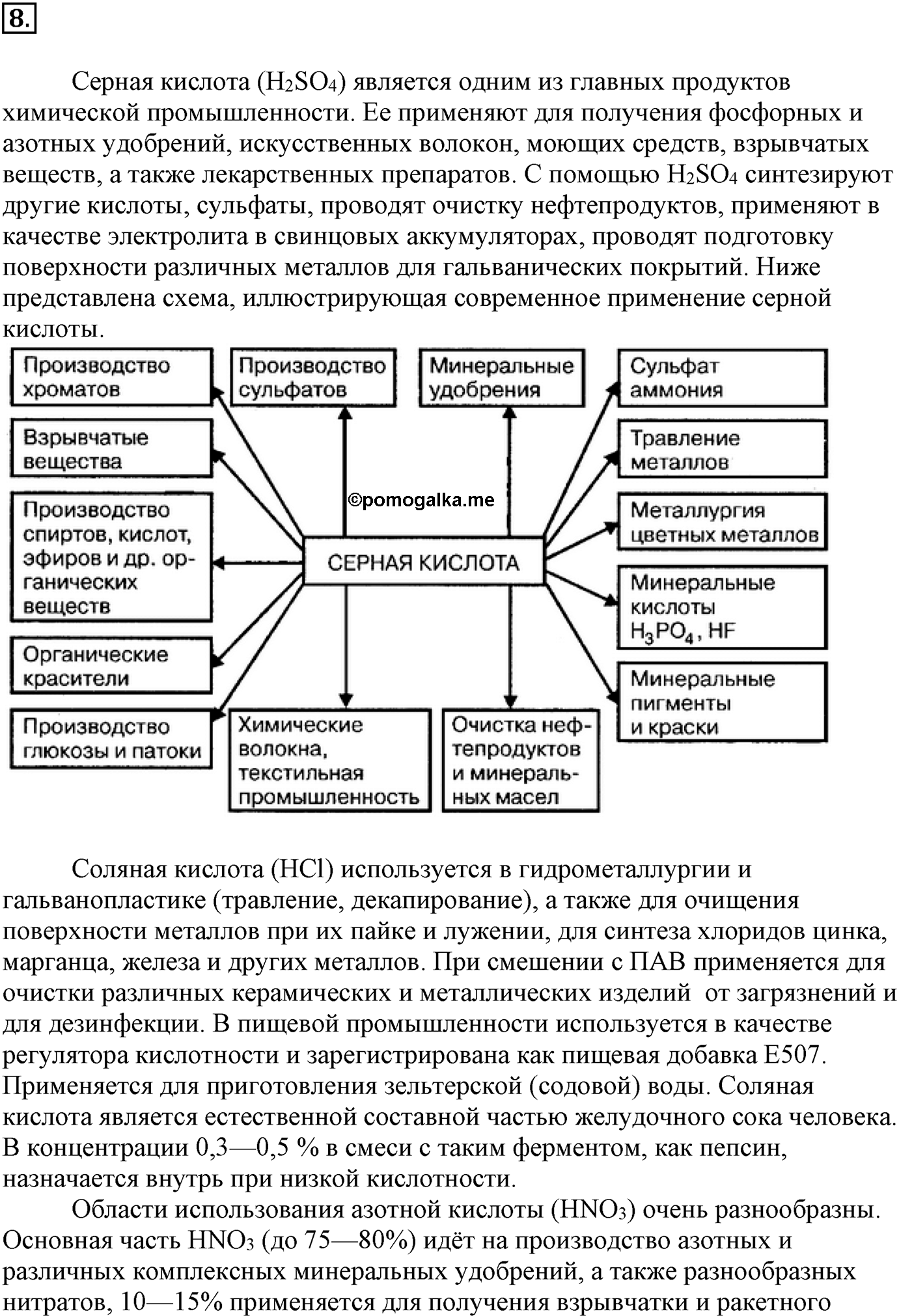 Глава третья. Вещества и их свойства. §22. Кислоты. Параграф 22 задание №8 — решение 1