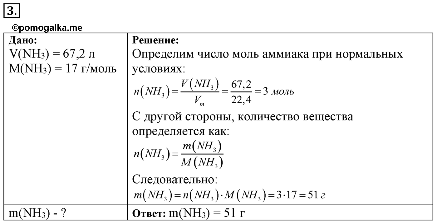 Глава Первая. Строение вещества. §8. Газообразные вещества. Параграф 8 задание №3 — решение 1