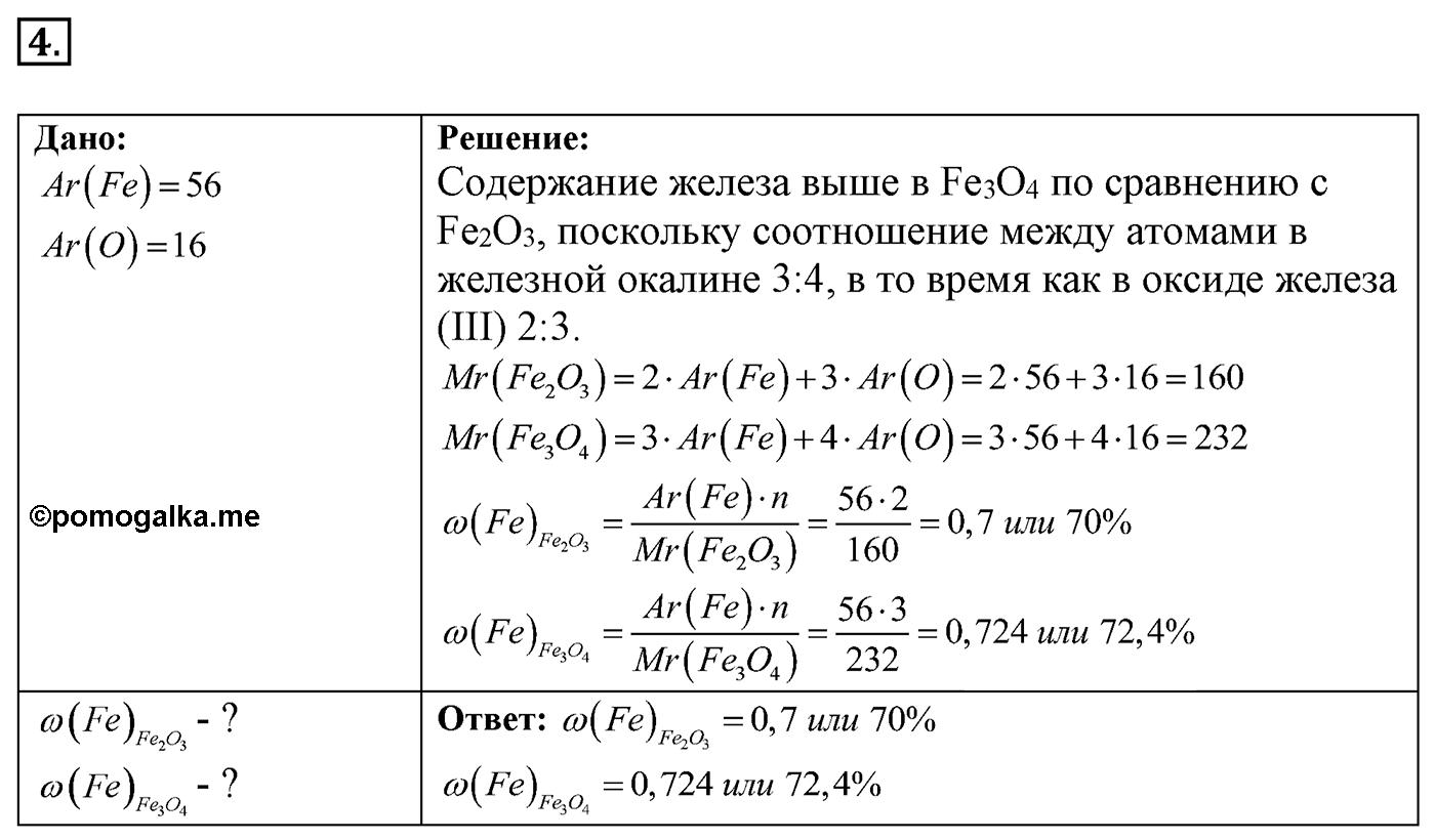 Глава Первая. Строение вещества. §12. Состав вещества. Смеси. Параграф 12 задание №4 — решение 1