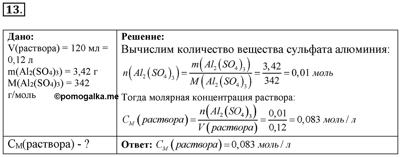 Глава Первая. Строение вещества. §12. Состав вещества. Смеси. Параграф 12 задание №13 — решение 1