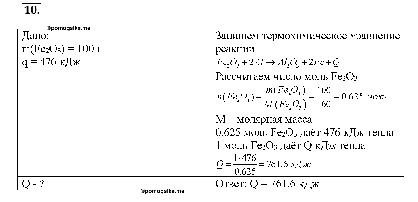 Глава третья. Химические реакции. §12. Подумайте, ответьте, выполните. Задание №10 — решение 1