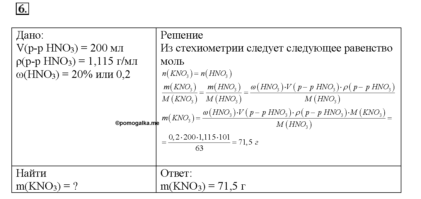 Глава четвертая. Растворы. §21. Подумайте, ответьте, выполните. Задание №6 — решение 1