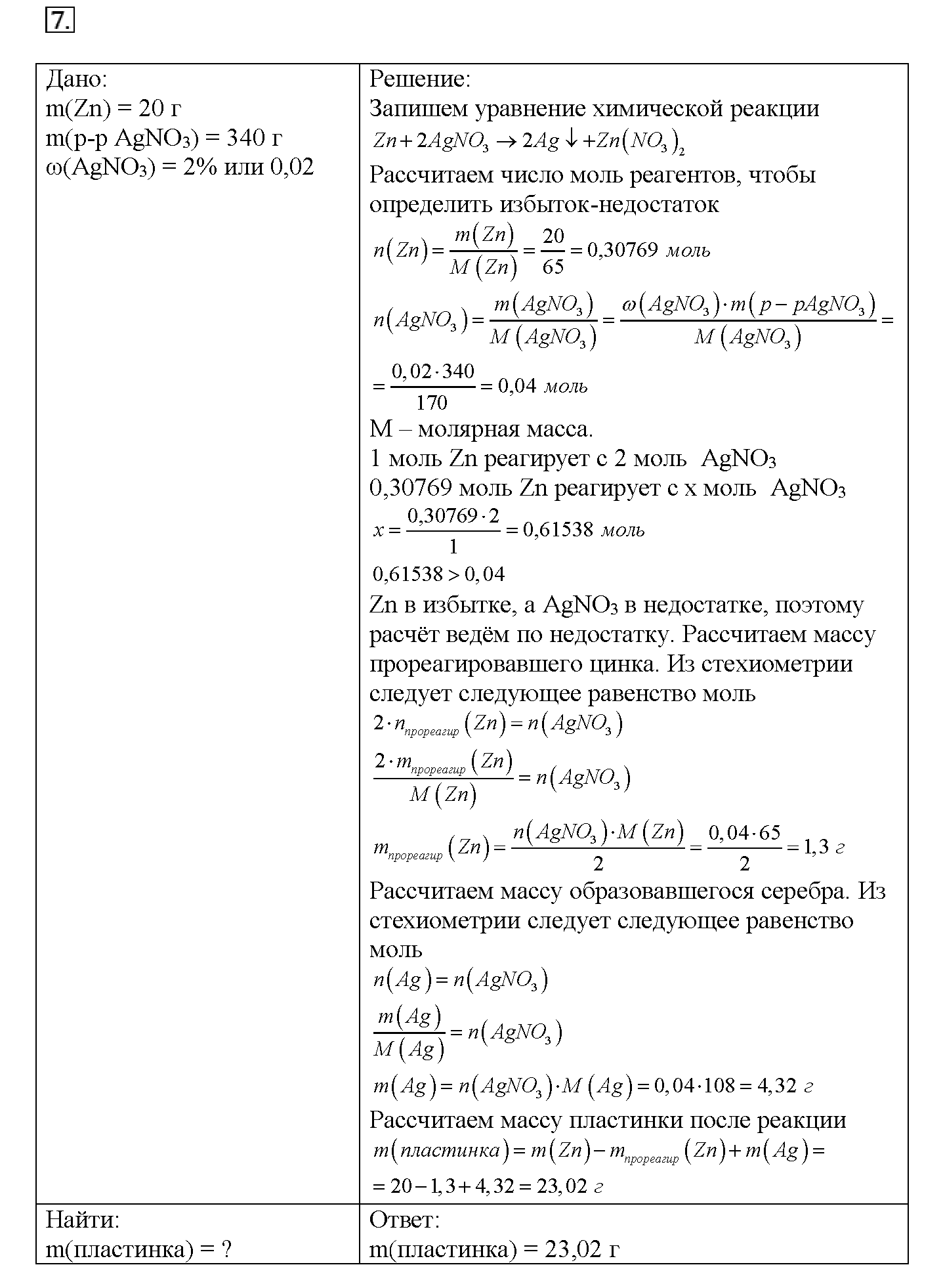 Глава пятая. Электрохимические реакции. §23. Подумайте, ответьте, выполните. Задание №7 — решение 1