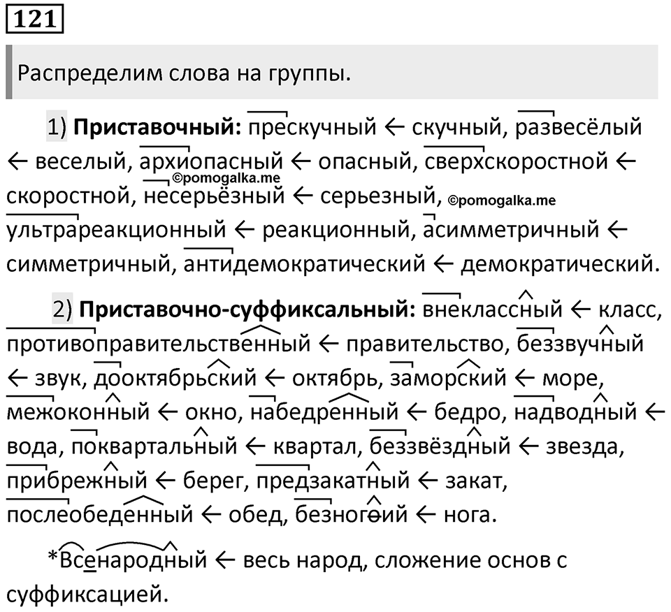Упражнение 121 — решение 1