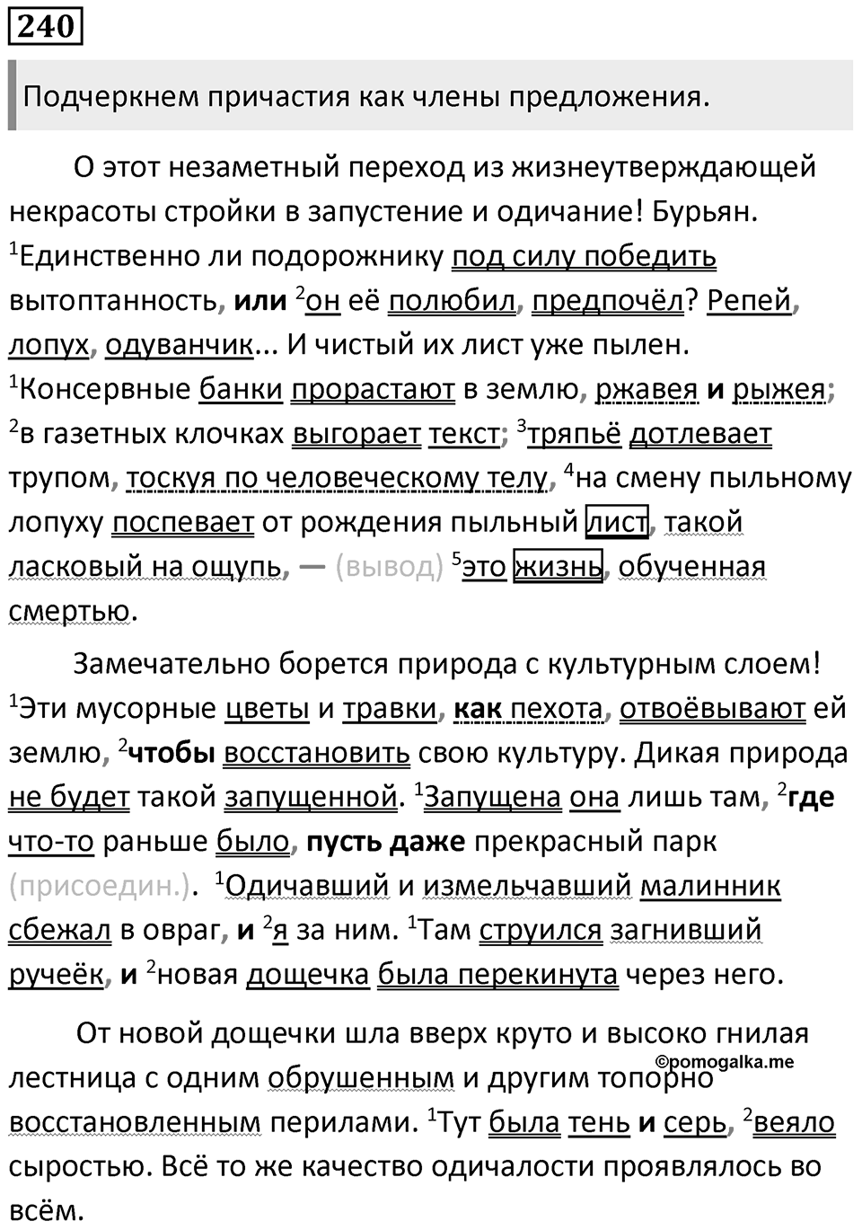 Упражнение 240 — решение 1