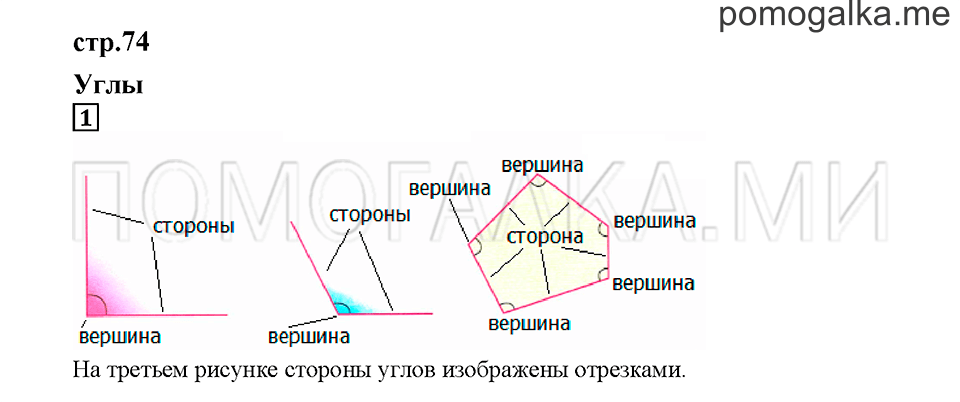 Часть 1. Углы. Страница 74. Задание №1 — решение 1
