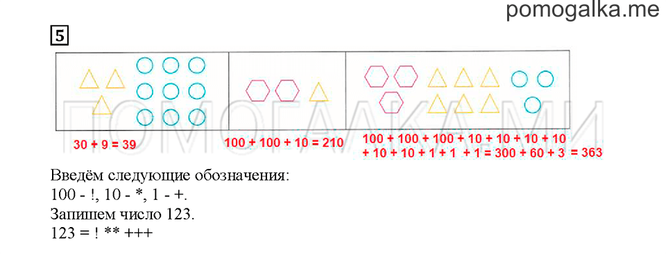 Часть 1. Записываем числа. Страница 13. Задание №5 — решение 1